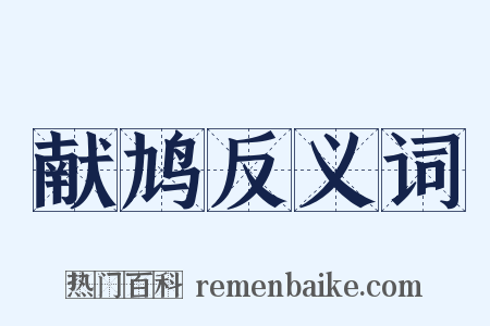 献鸠反义词是什么意思的图片